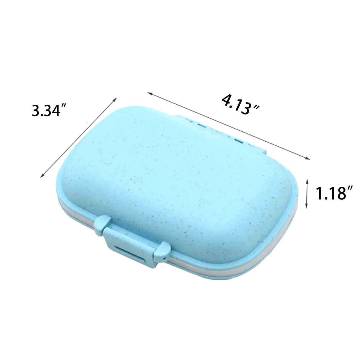 Portable Pocket Wheat Straw Shell Pill Storage Cases Box 10