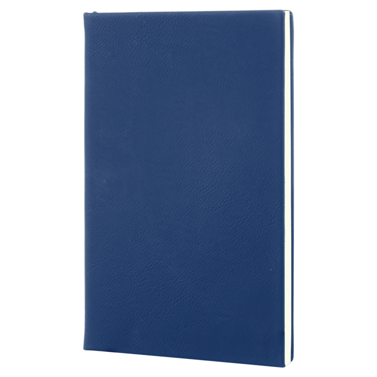 5 1/4" x 8 1/4" Blue/Silver Leatherette Journal 2