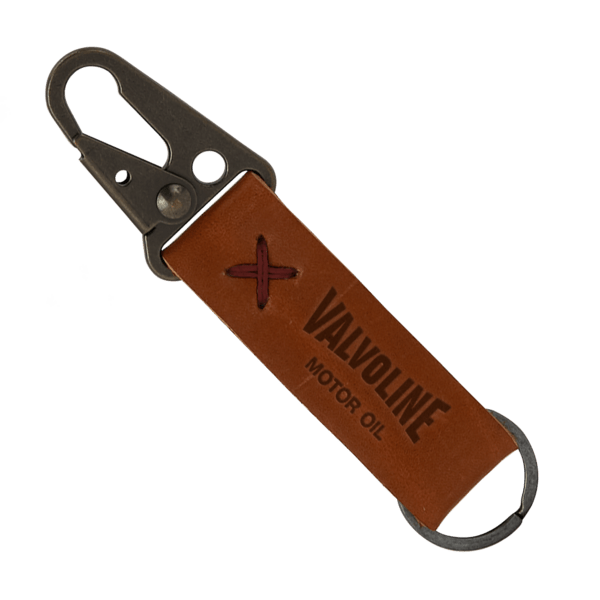 Busker Leather Keychain with Antique Nickel Carabiner 42