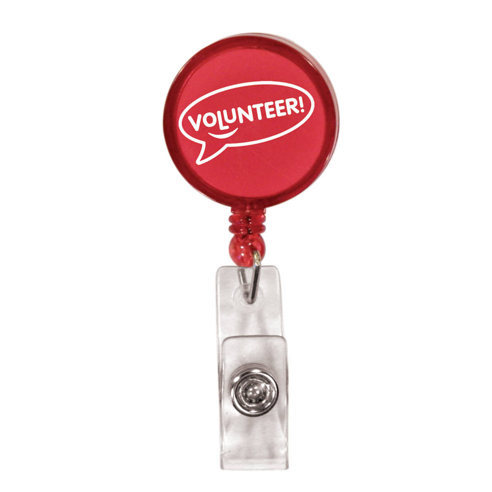 Round Retractable Badge Holder w/ Alligator Clip 3