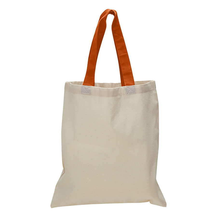 Value 6 oz Cotton Canvas Tote Bag - Contrasting Handle - 20