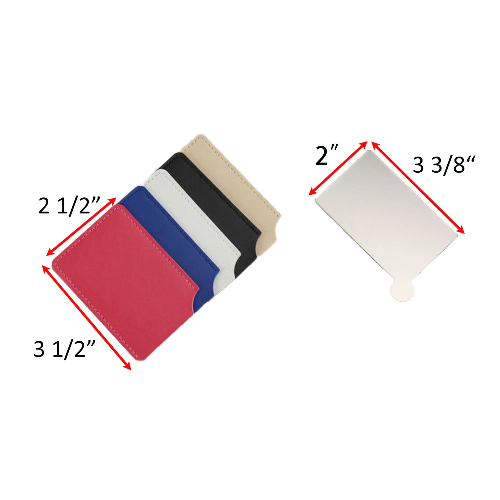 Laser Engraved Leather Rectangle Make-up Mirror 3