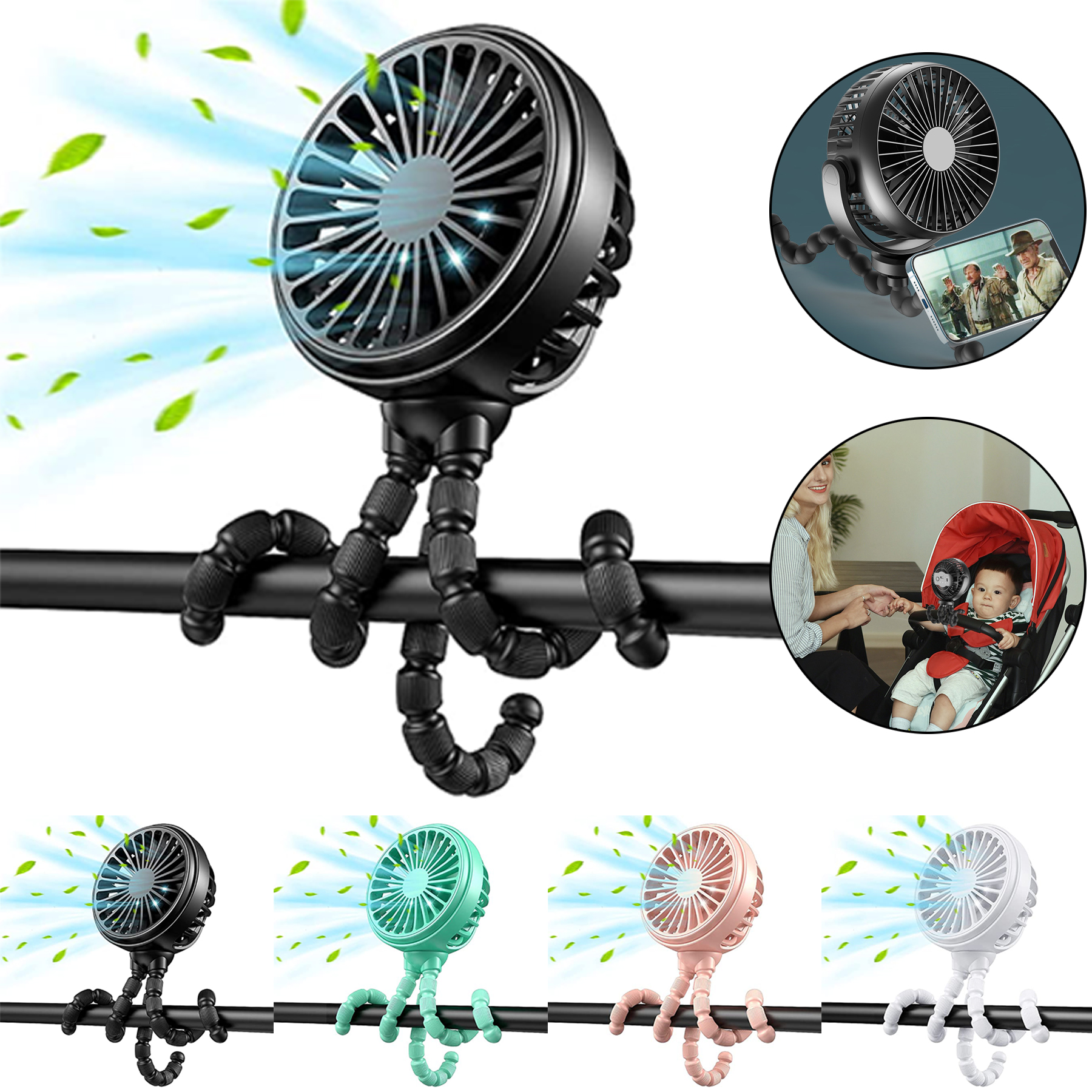Portable Small Stroller Fan 3