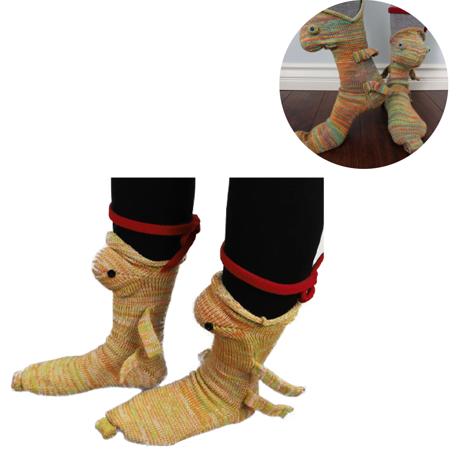 Knit Crocodile Socks 4