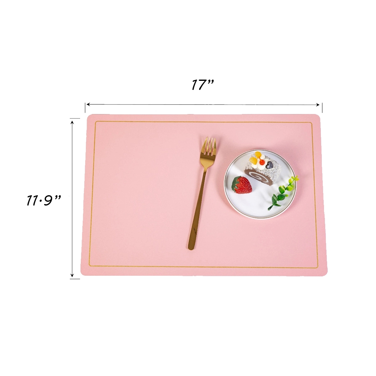 Full Color PU leather Waterproof Table Mat 6