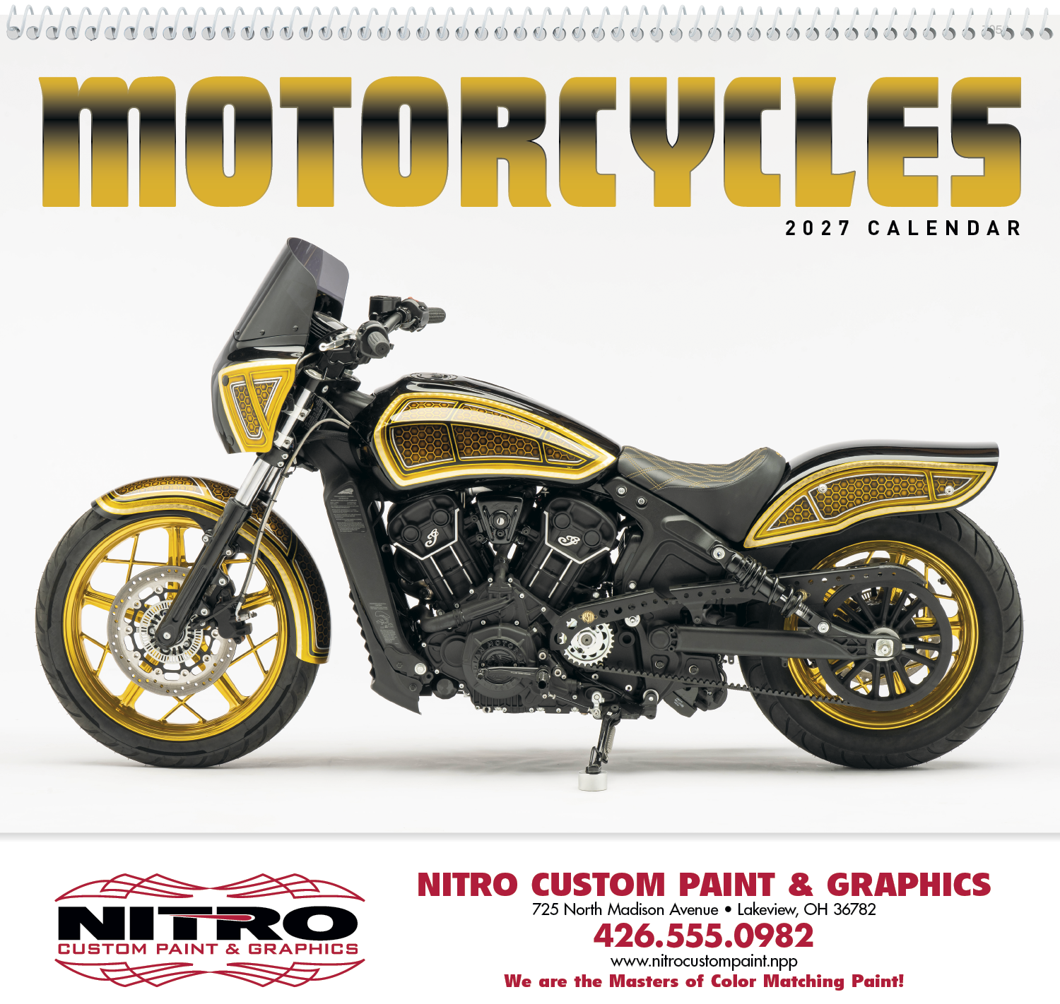 Good Value™ Motorcycles - Spiral Calendar 28
