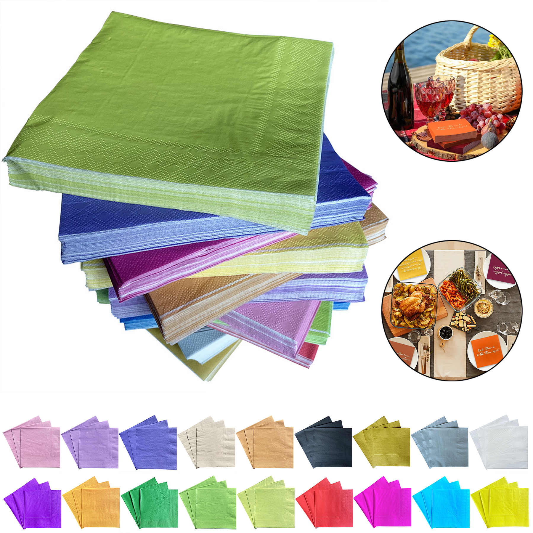 Golden Autumn Paper Beverage Napkins 1