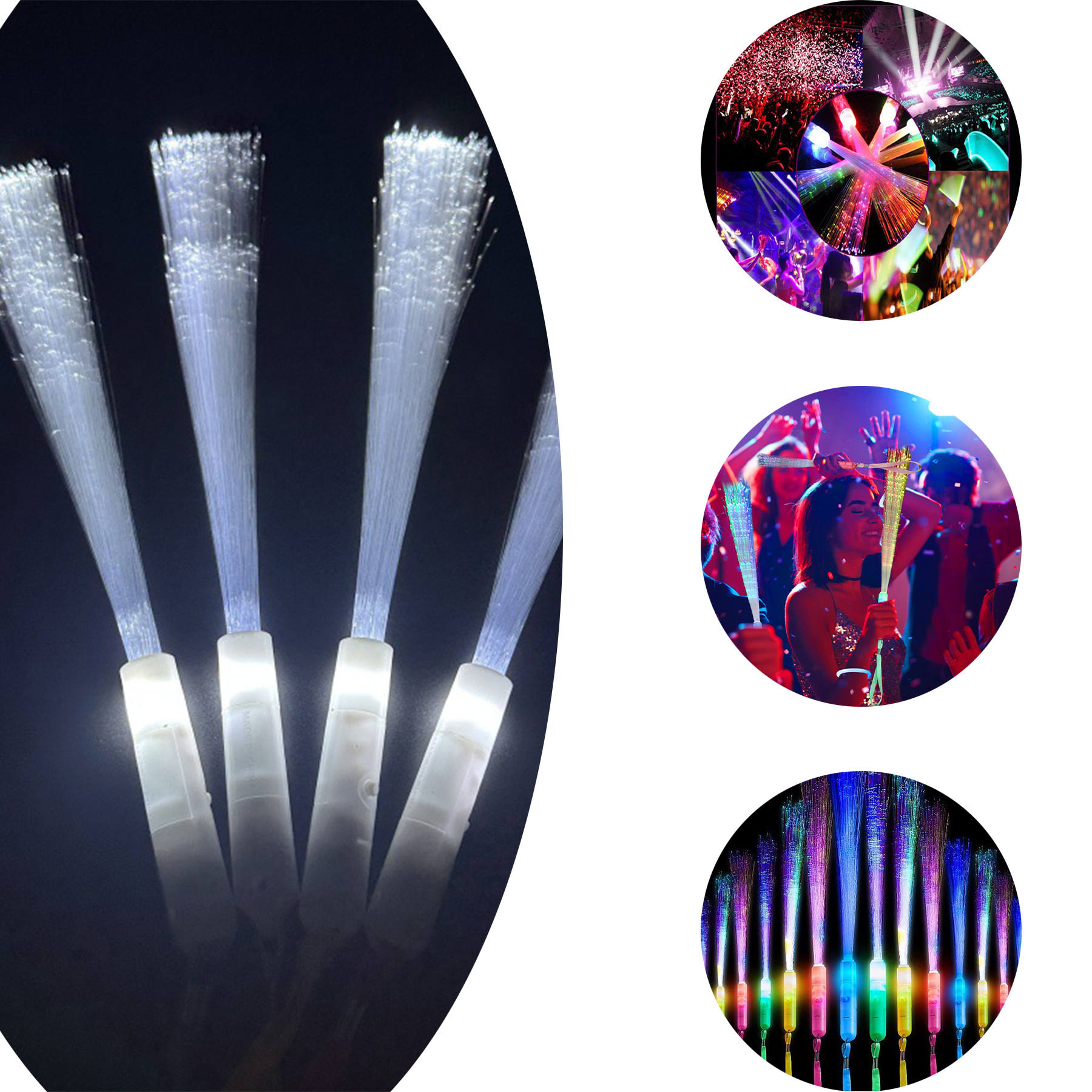 Glow Fiber Wands Sticks LED Light Wands 2