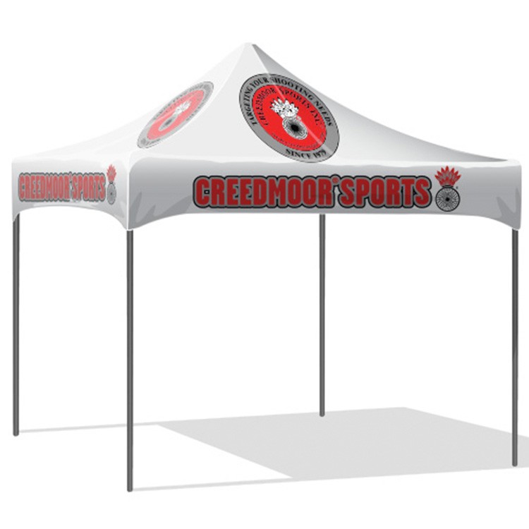 10x10 Black Steel Frame Screen Printed Canopy 2