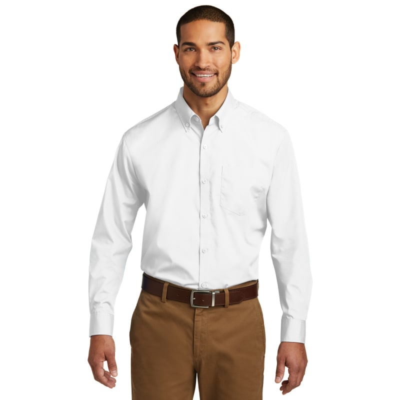 Port Authority Long Sleeve Carefree Poplin Shirt. 49