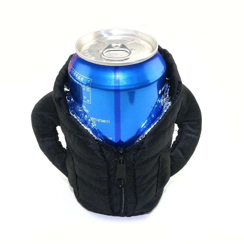 Beverage Can Coolers Beer Vest Jacket Cover, custom koozie with logo imprint 4