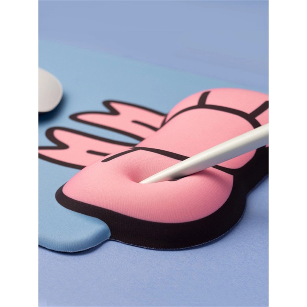 Cute Cartoon Bowknot Woman Mouse Pad Wrist Support 6