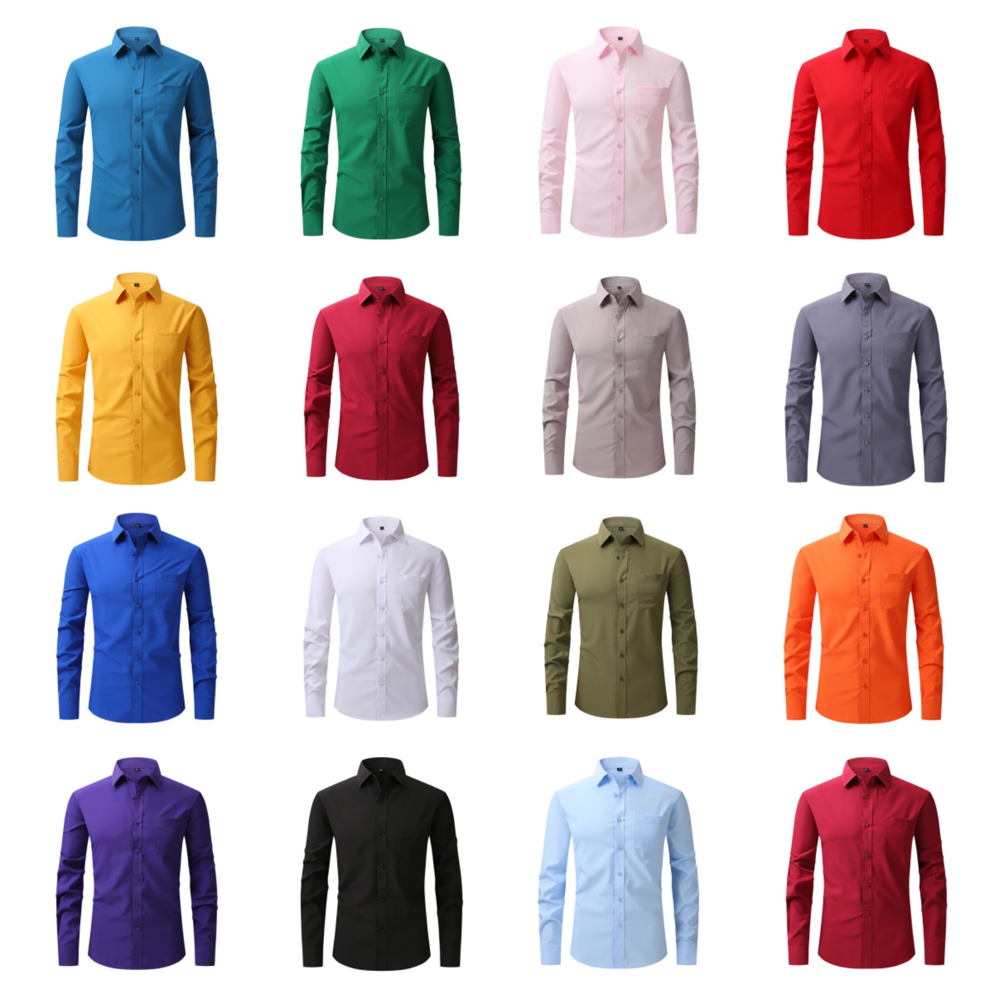 Solid Men's Dress Shirt 6