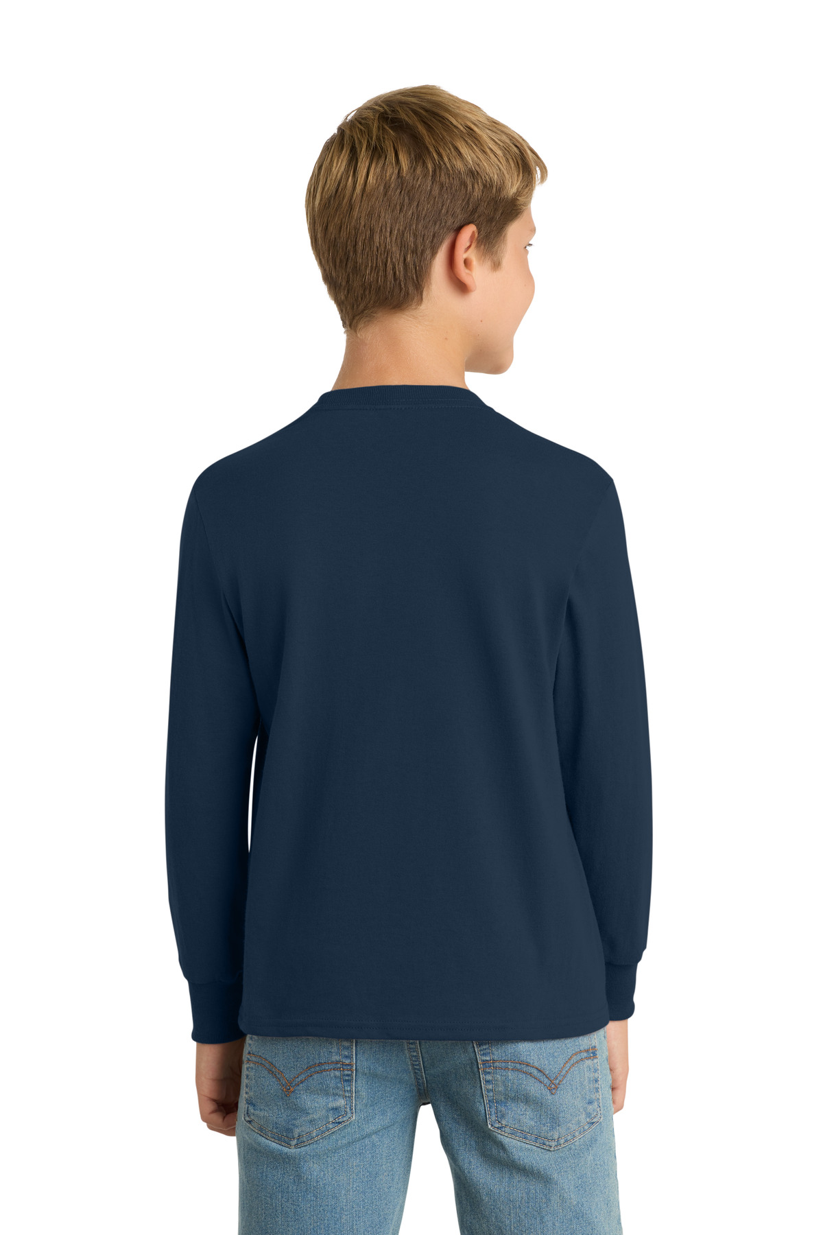 Port & Co Youth Long Sleeve Core Cotton Tee. PC54YLS 108