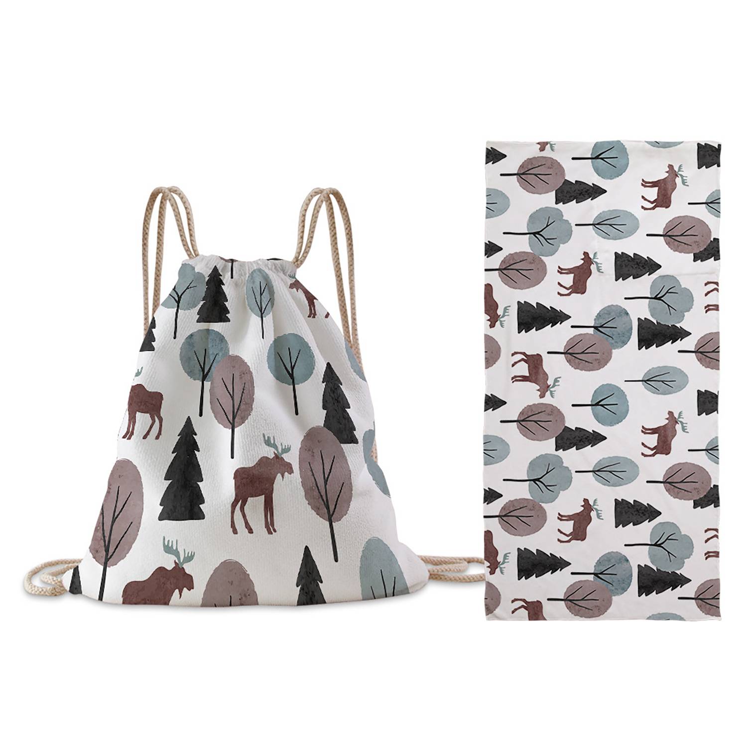 Folding Beach Towel w/ Drawstring Bag 11