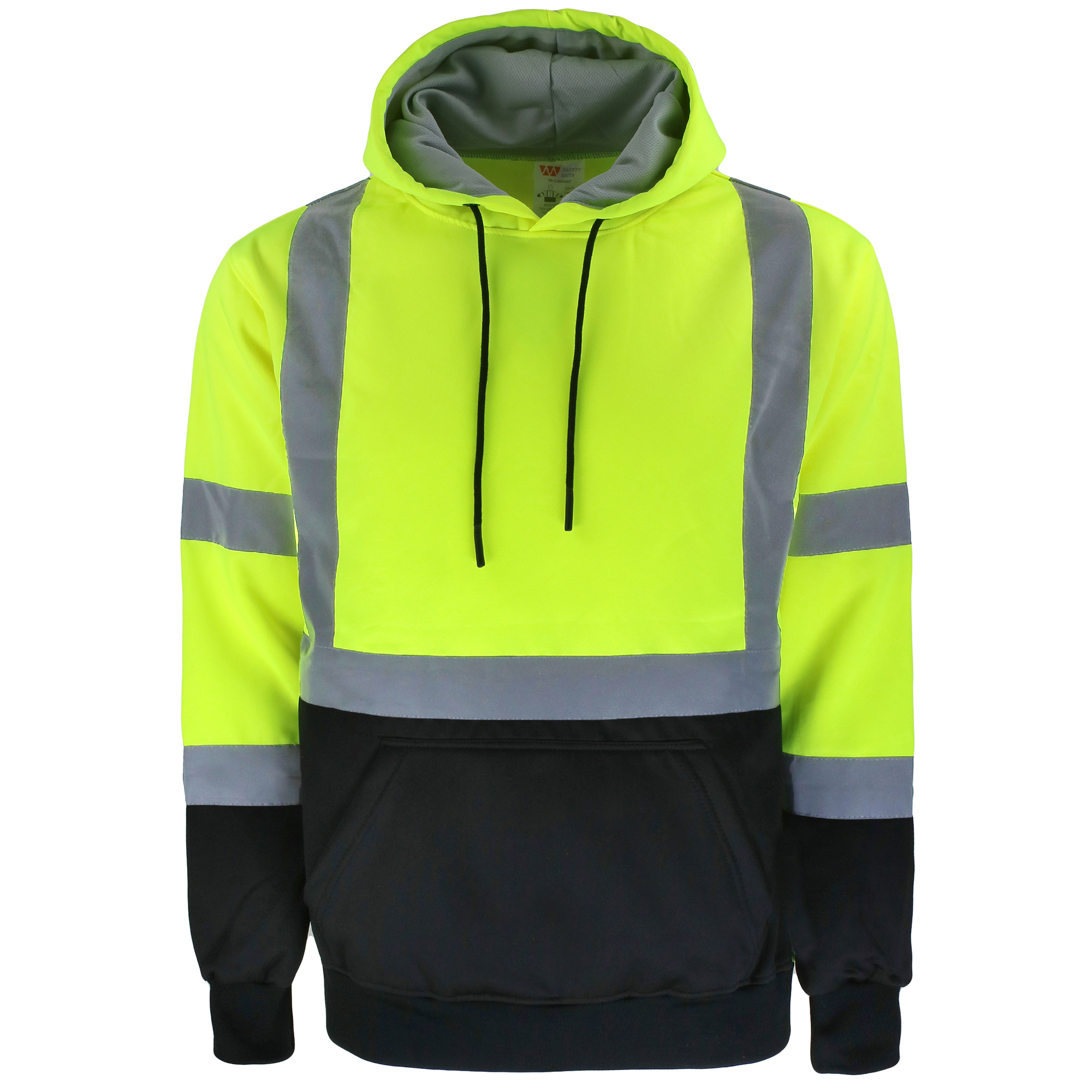 Safety Brite Class 3 Hi Vis Pullover Sweatshirt with Black Bottom 2