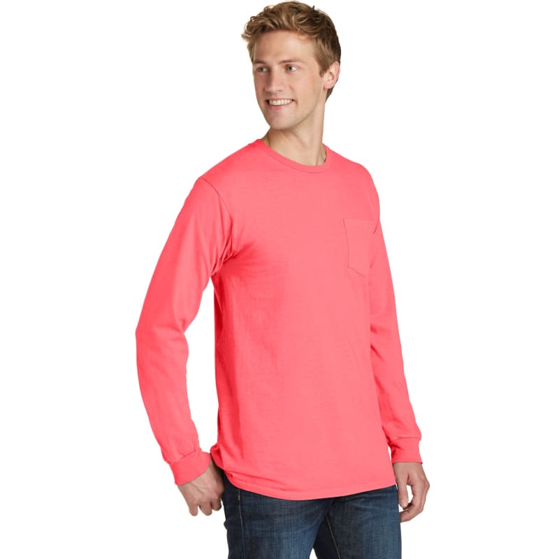 Port & Company Beach Wash Garment-Dyed Long Sleeve Pocket Tee 40