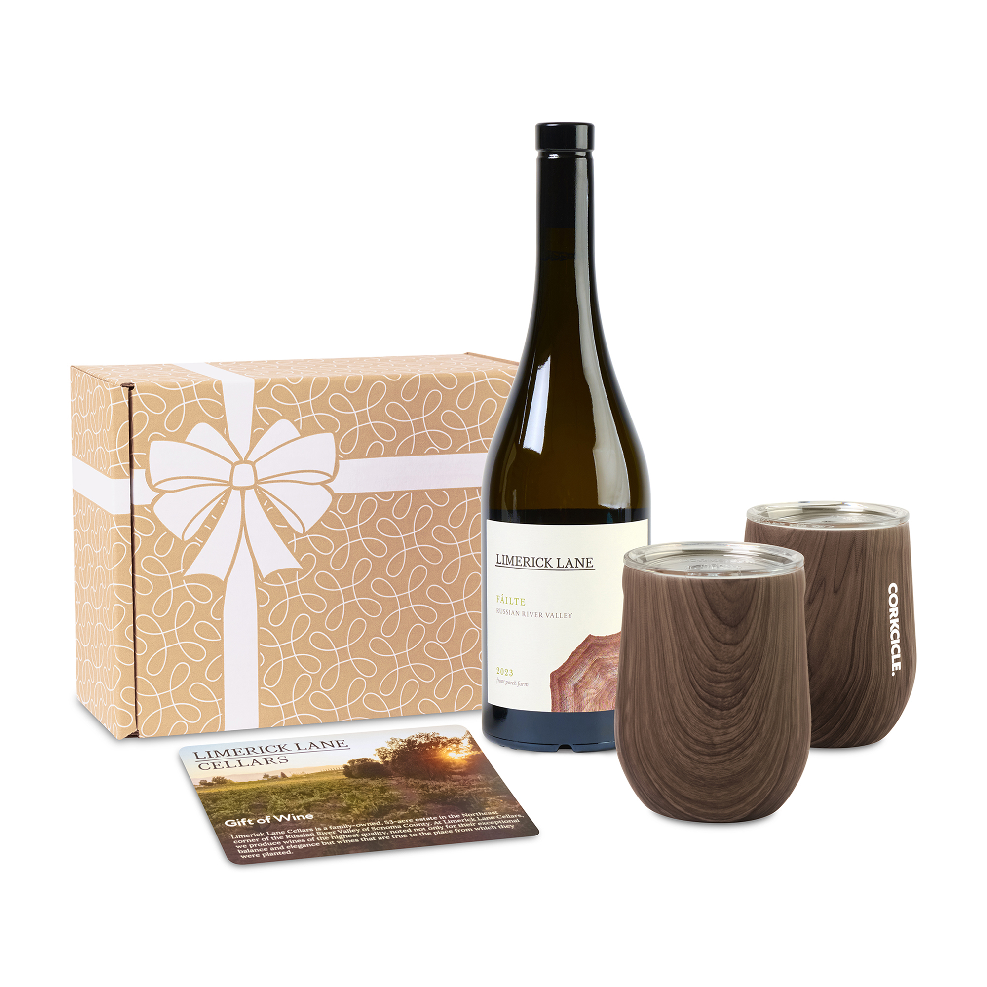 Limerick Lane Cellars A Toast To You Wine & Corkcicle® Stemless Gift Set 3