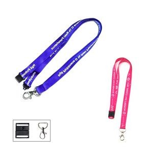 Silk Screen Printed Polyester Lanyard 36 Inch Length 3