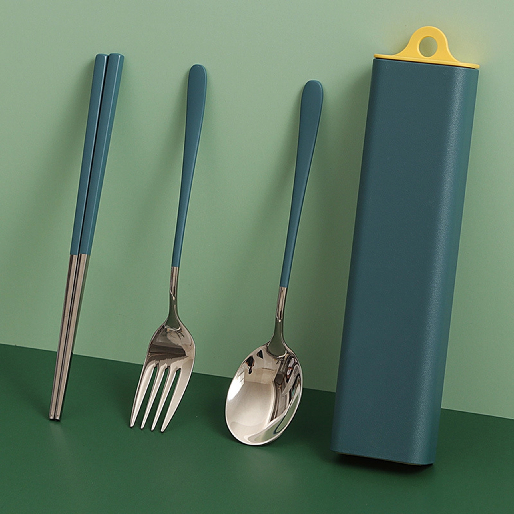 3 Pcs Stainless Steel Travel Utensils Set with Case 10