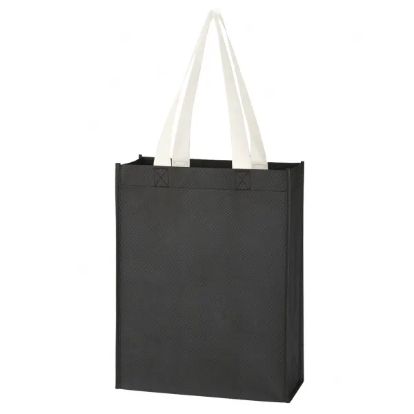 Non-woven Two-tone tote bag-9.5x12x4.5 2