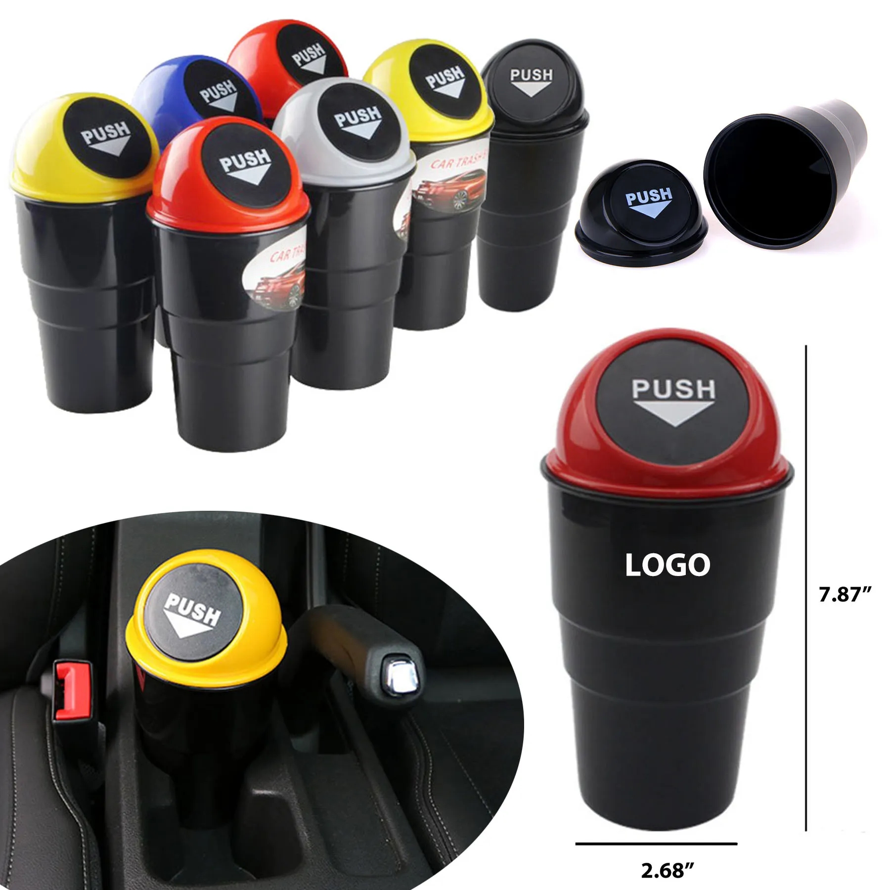 Car Trash Can with Lid 2