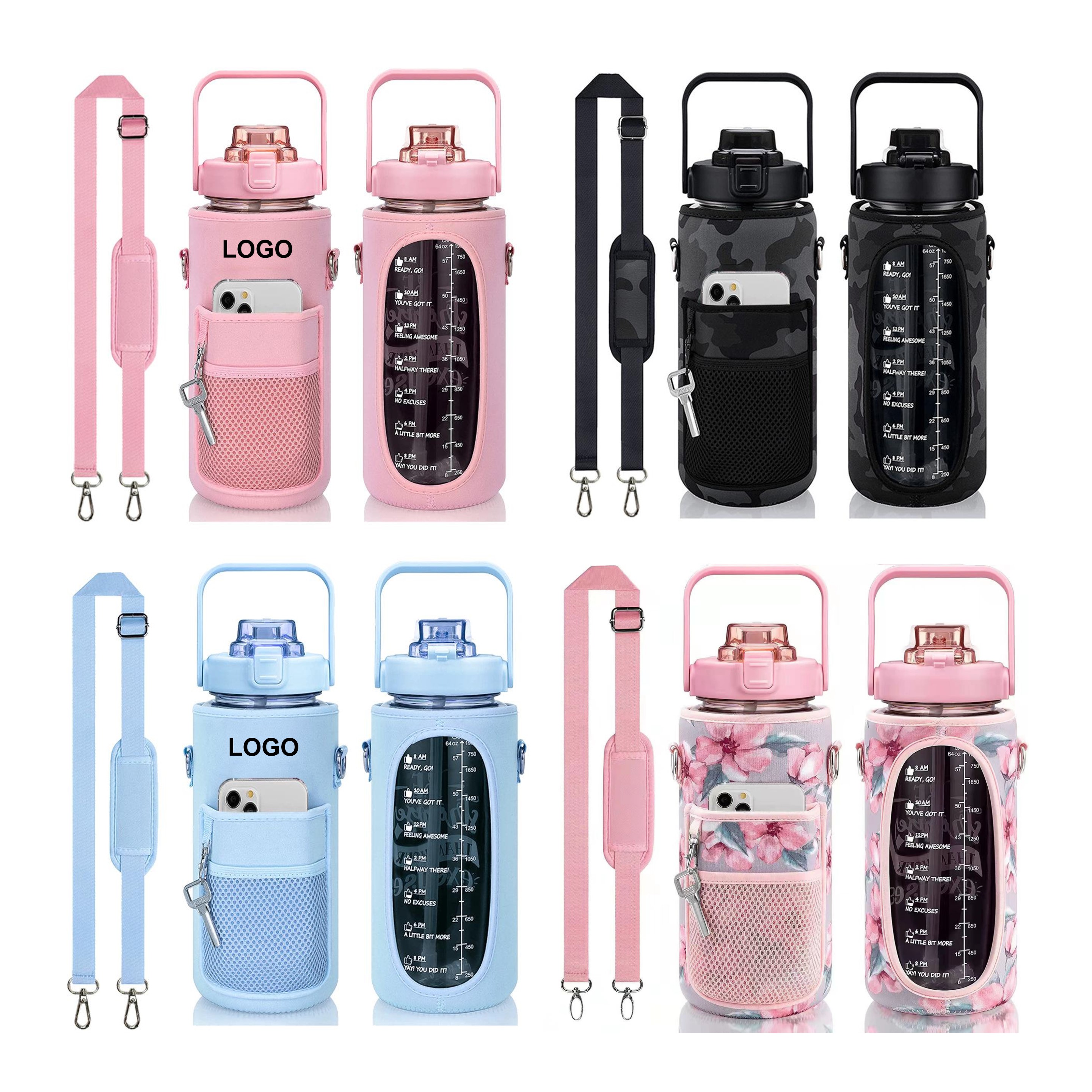 2L Water Bottle Carrier with Sleeve Pocket (direct import) 2