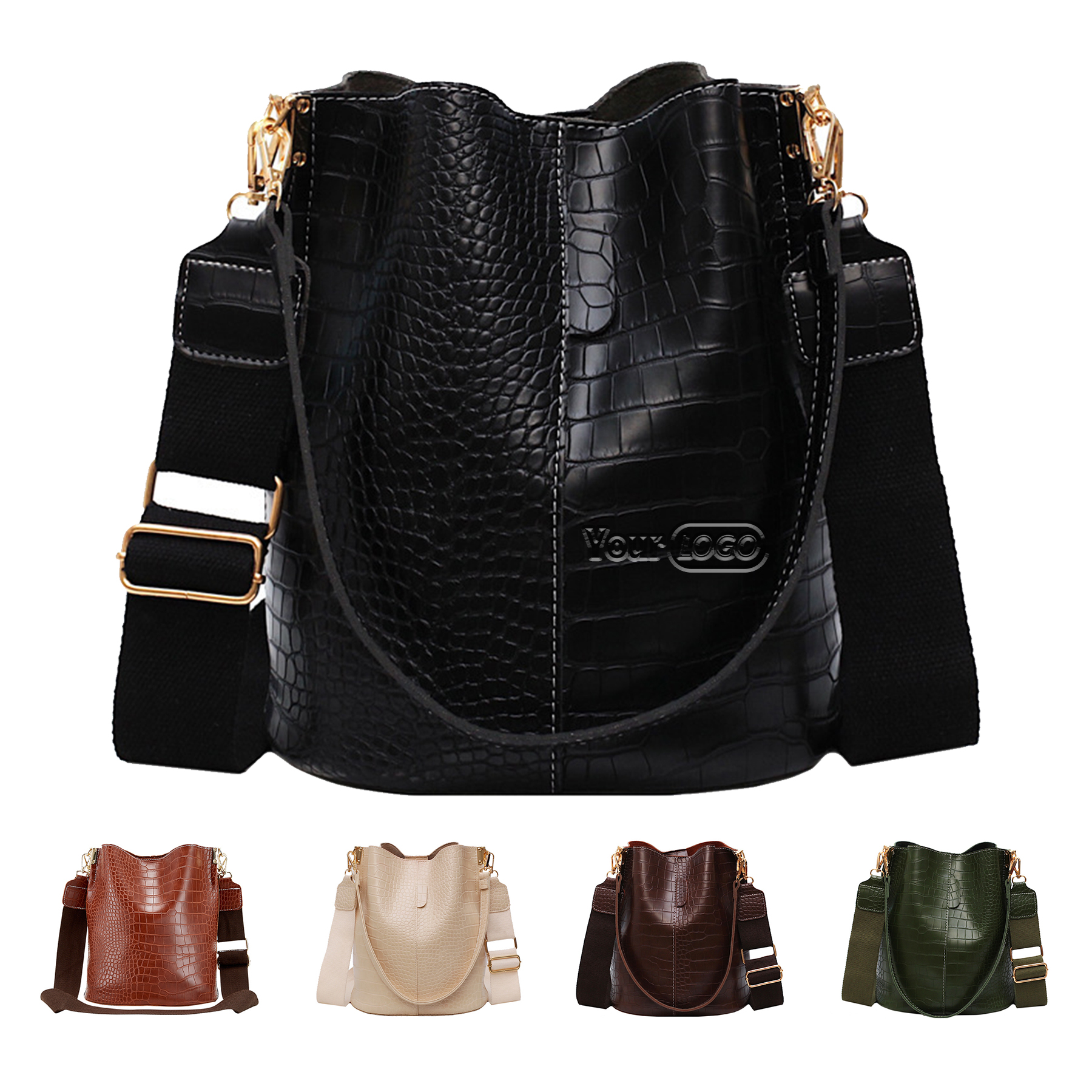 PU Bucket Bag And Crossbody Shoulder Handbags 2
