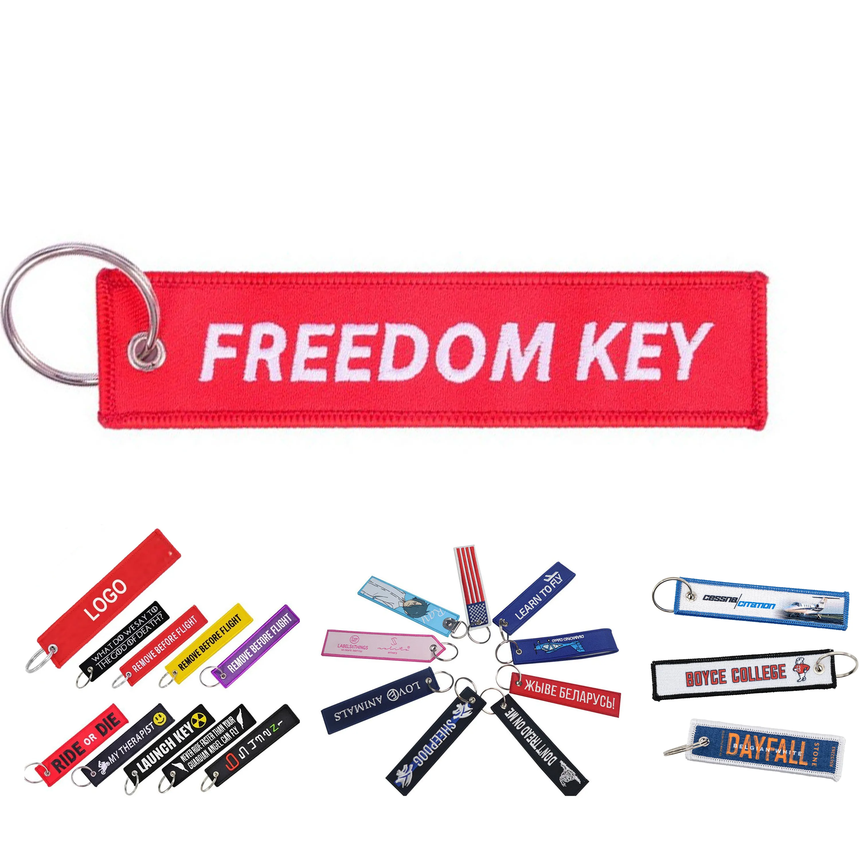 Embroidery Fabric Key Chain 1