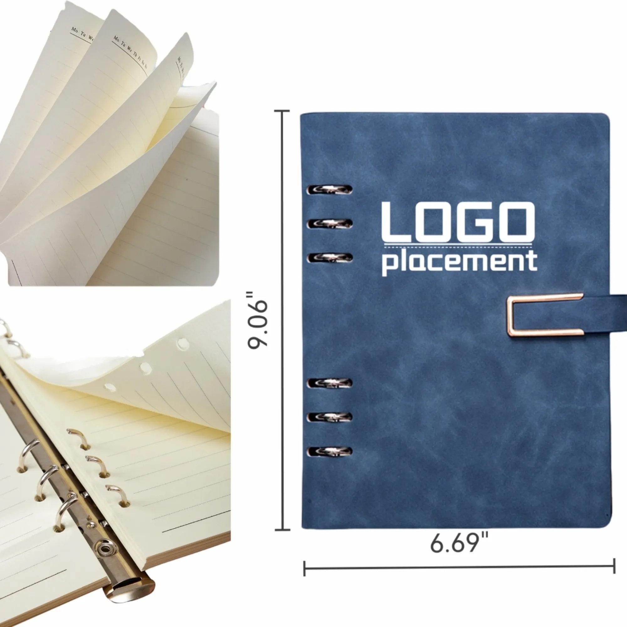Custom Logo Detachable A5 Loose-Leaf Business Notebook 3