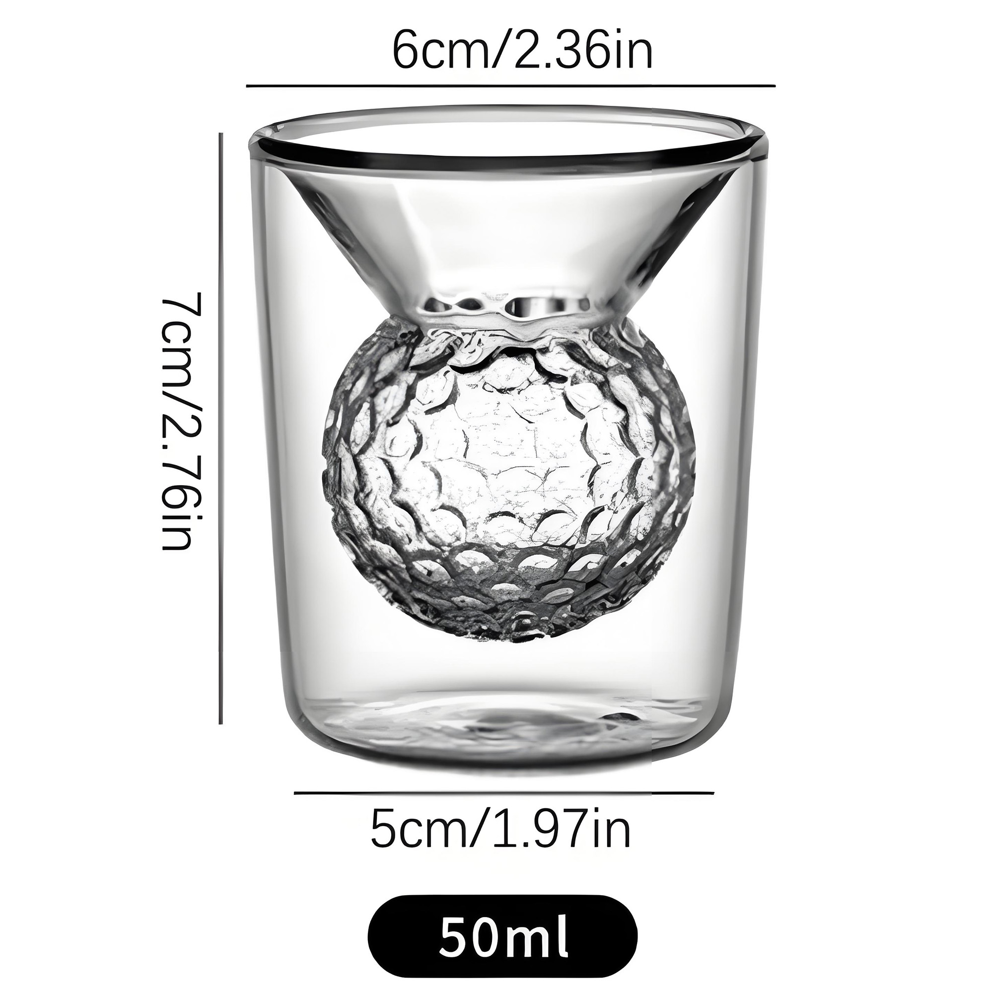 Creative Double Layer Cold Golf Glass Wine Glass 3