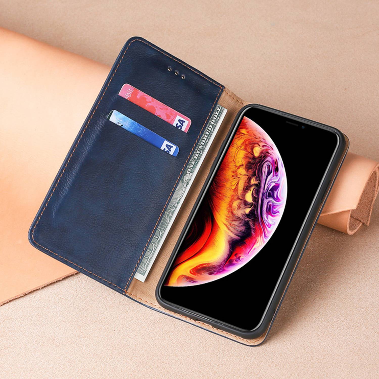 Flip Leather Magnetic Phone Case Magsafe 6