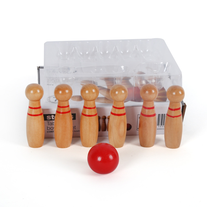 Mini Wooden Bowling Set 3