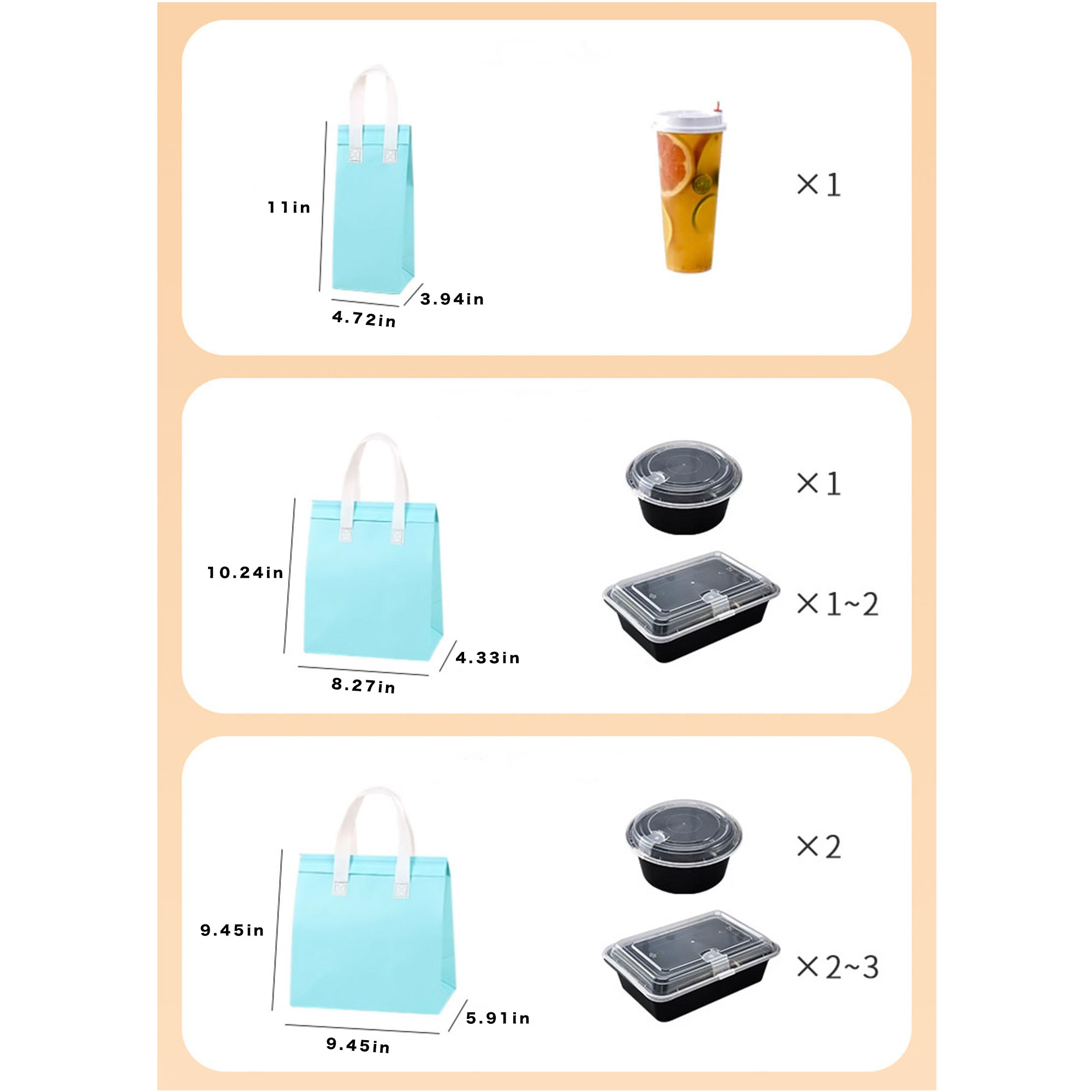 Thermal Insulation Bag Multiple Sizes Available 2