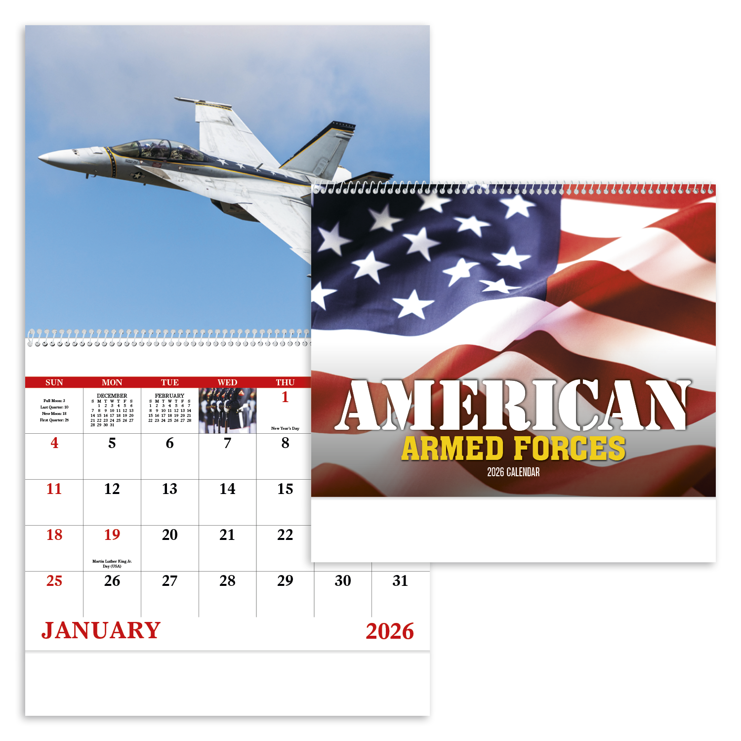 Good Value™ American Armed Forces - Spiral Calendar 44