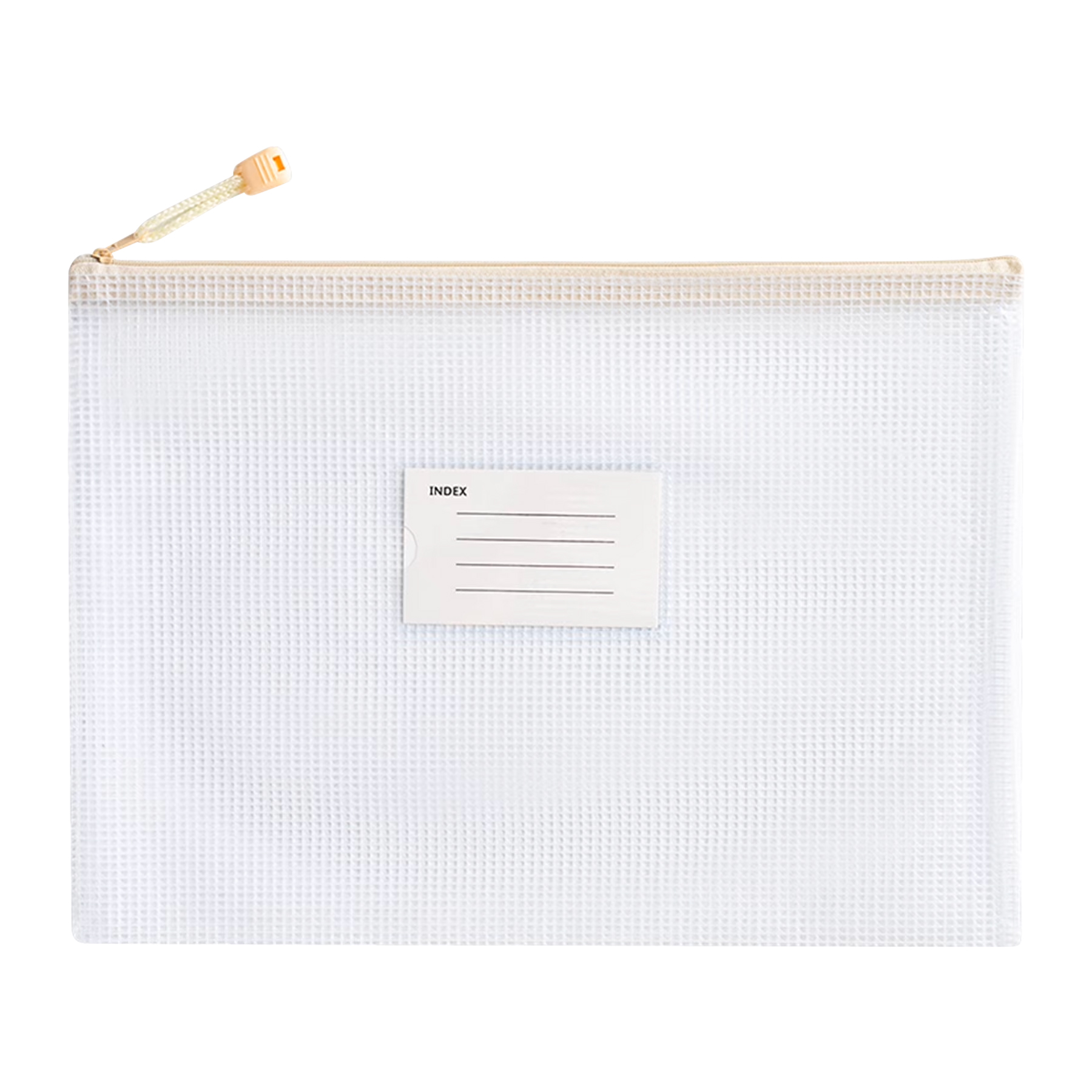 Waterproof A4 Grid PVC Zipper File Bags With Lable 9