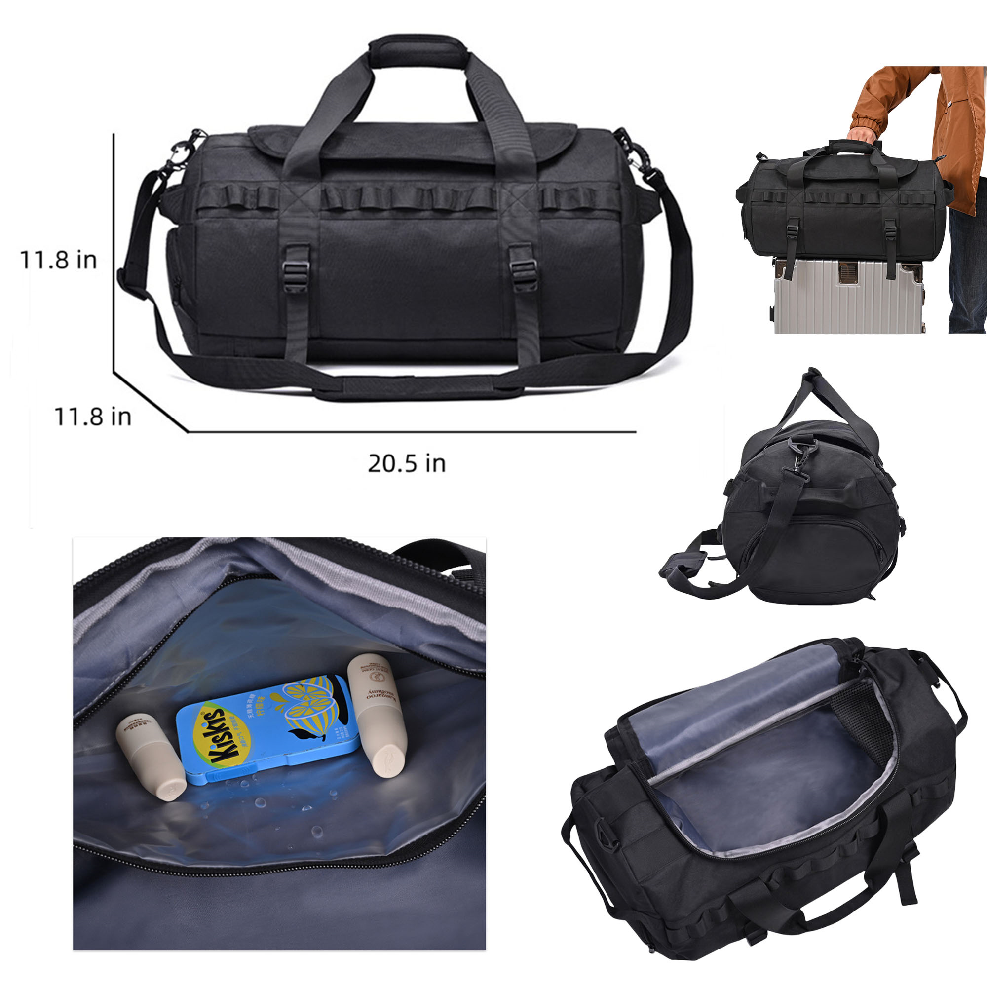 55L Sport Adventure Duffel Bags 6