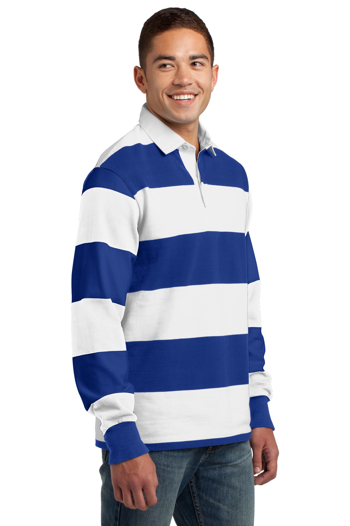 Sport-Tek Classic Long Sleeve Rugby Polo. ST301 17