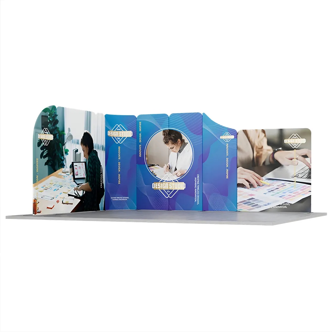 16.4x13ft Magnetic Modular Fabric Displays - L Shape 10