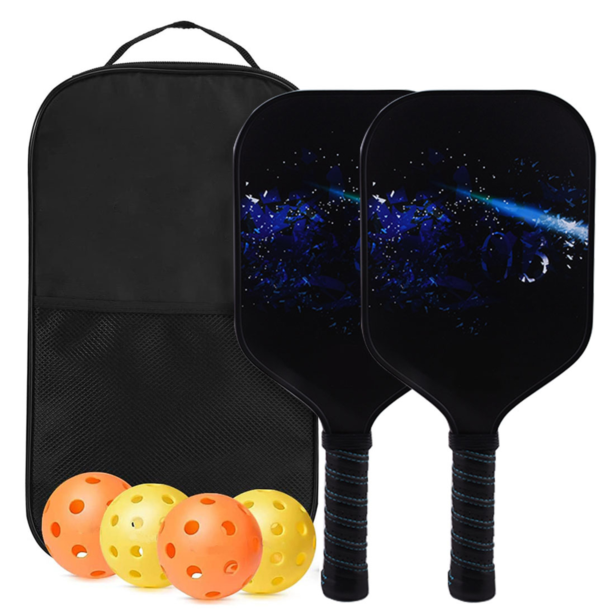 MOQ20 Premium Fiberglass Carbon Pickleball Paddle Set 7