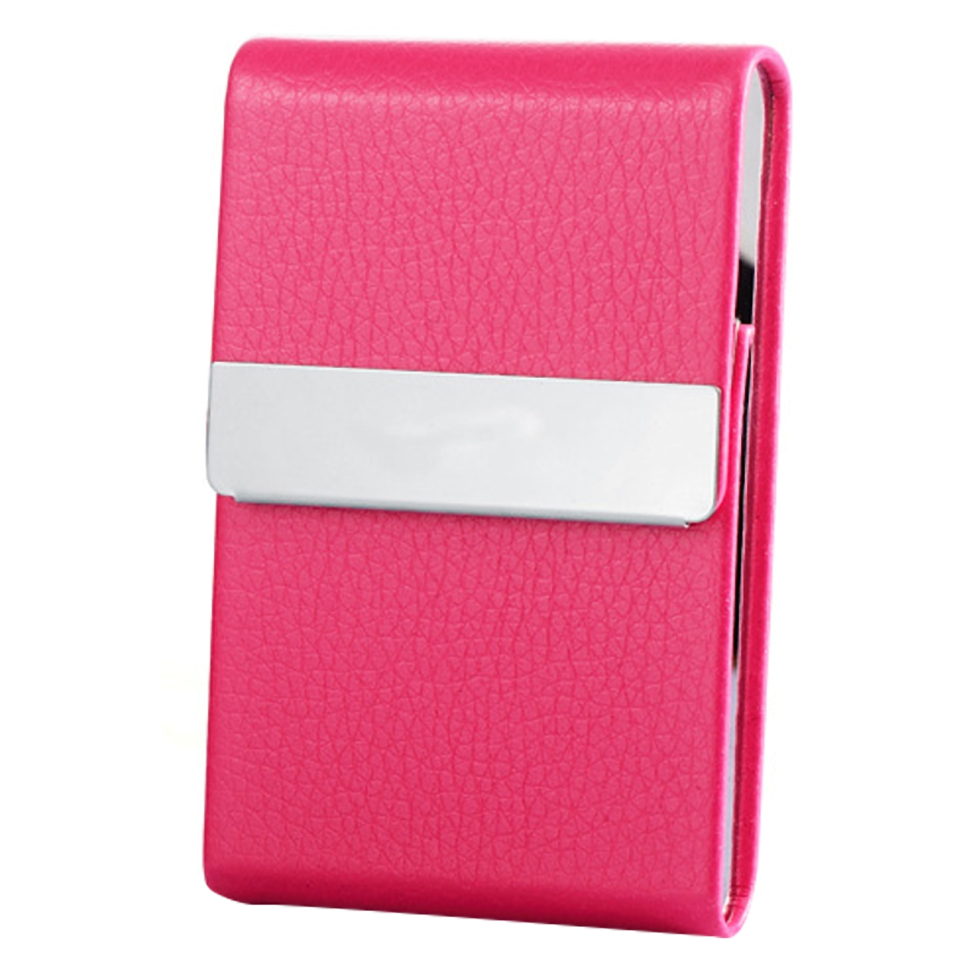 Premium Faux Leather Metal Business Card Holder 5
