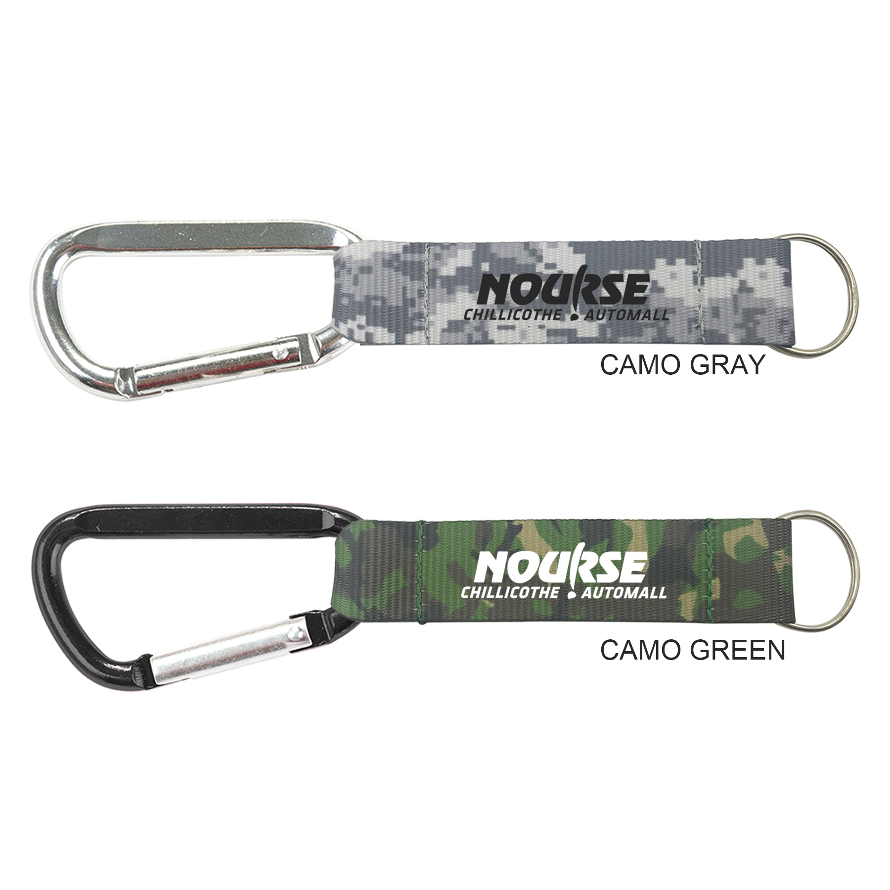 3-1/8" Carabiner W/Printed Strap (keychain, key chains) 6
