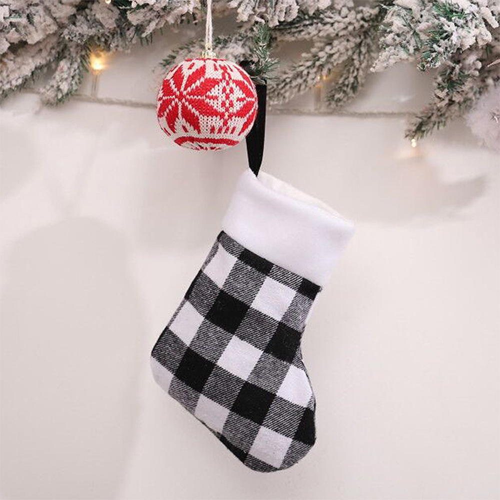 Small Christmas Plaid Sock 4