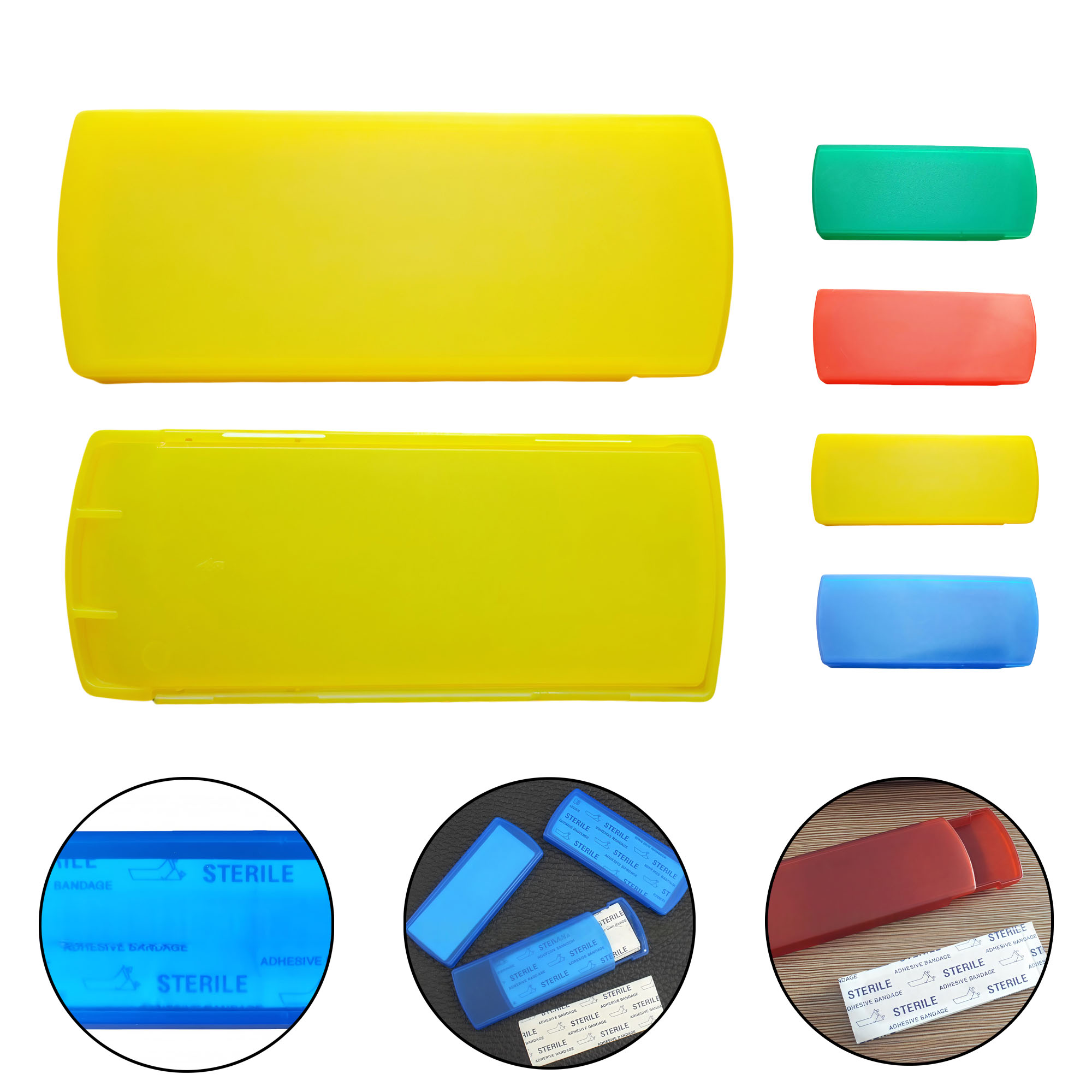 Plastic Slide-Out Drawer Style Bandage Box with 5 Adhesive Wound Strips First Aid Promo 6