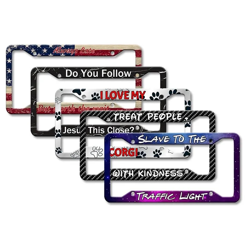 Raised Letter License Plate Frame 2