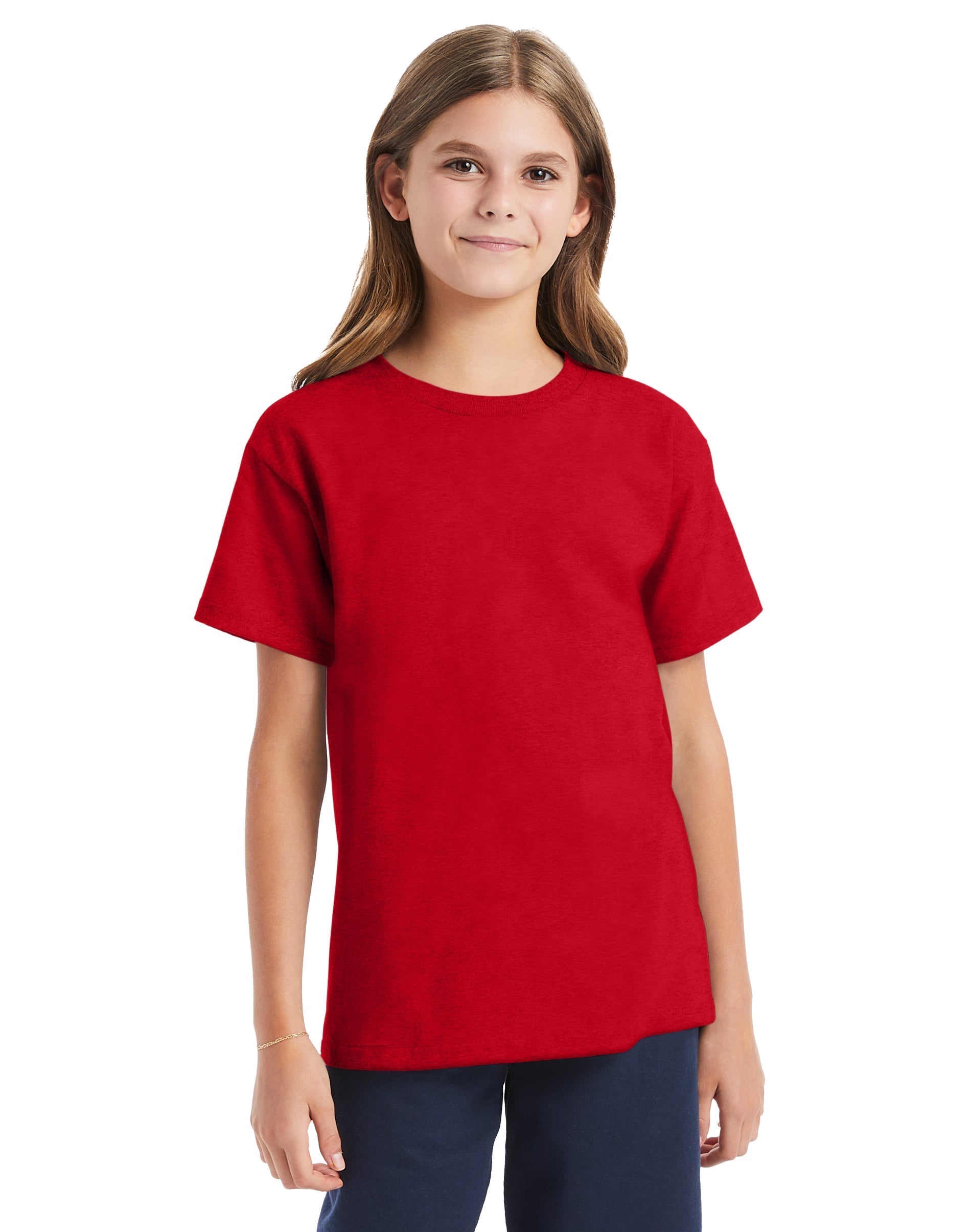 Hanes Essential-T Youth Short Sleeve T 4