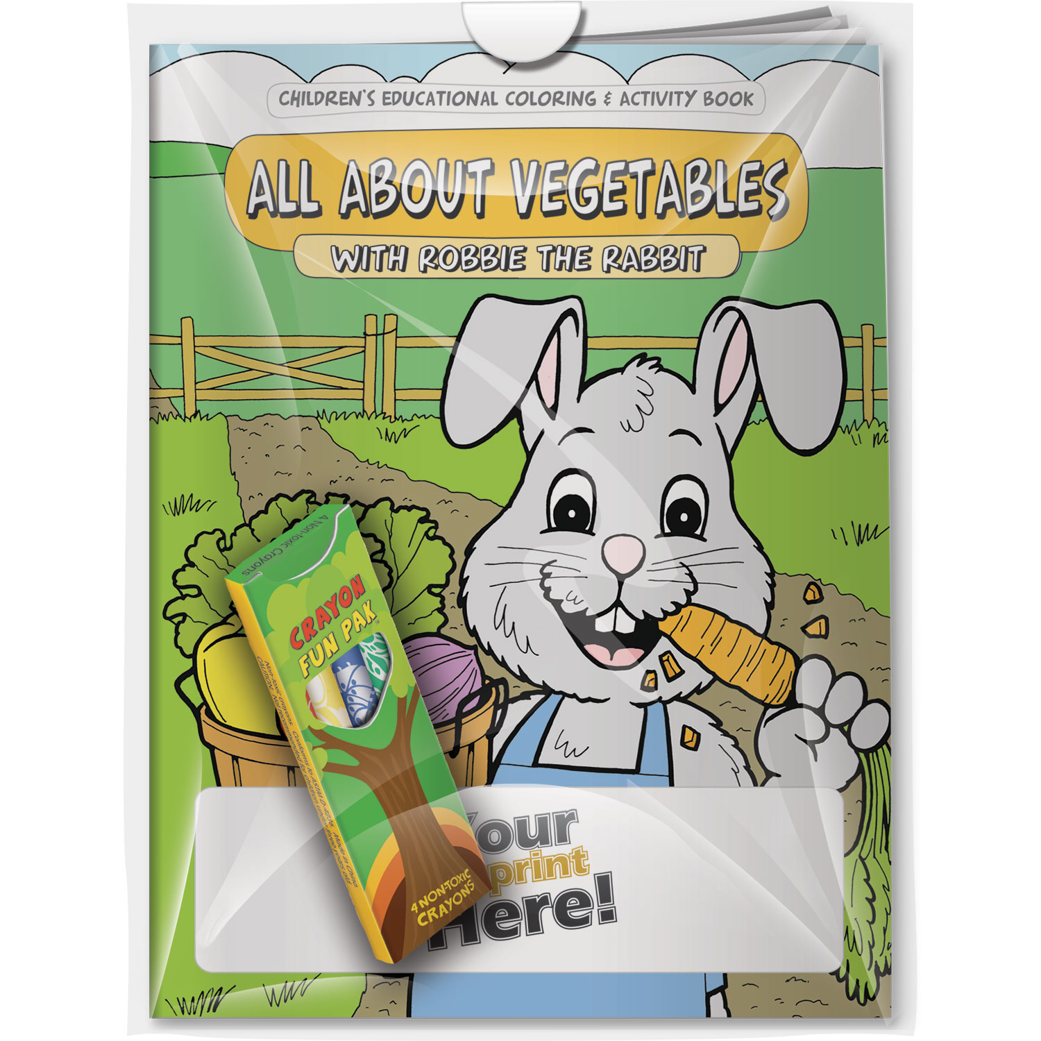 Combo Pack - CB1061 Coloring Book & 4-Pack of Crayons in a Poly Bag 5