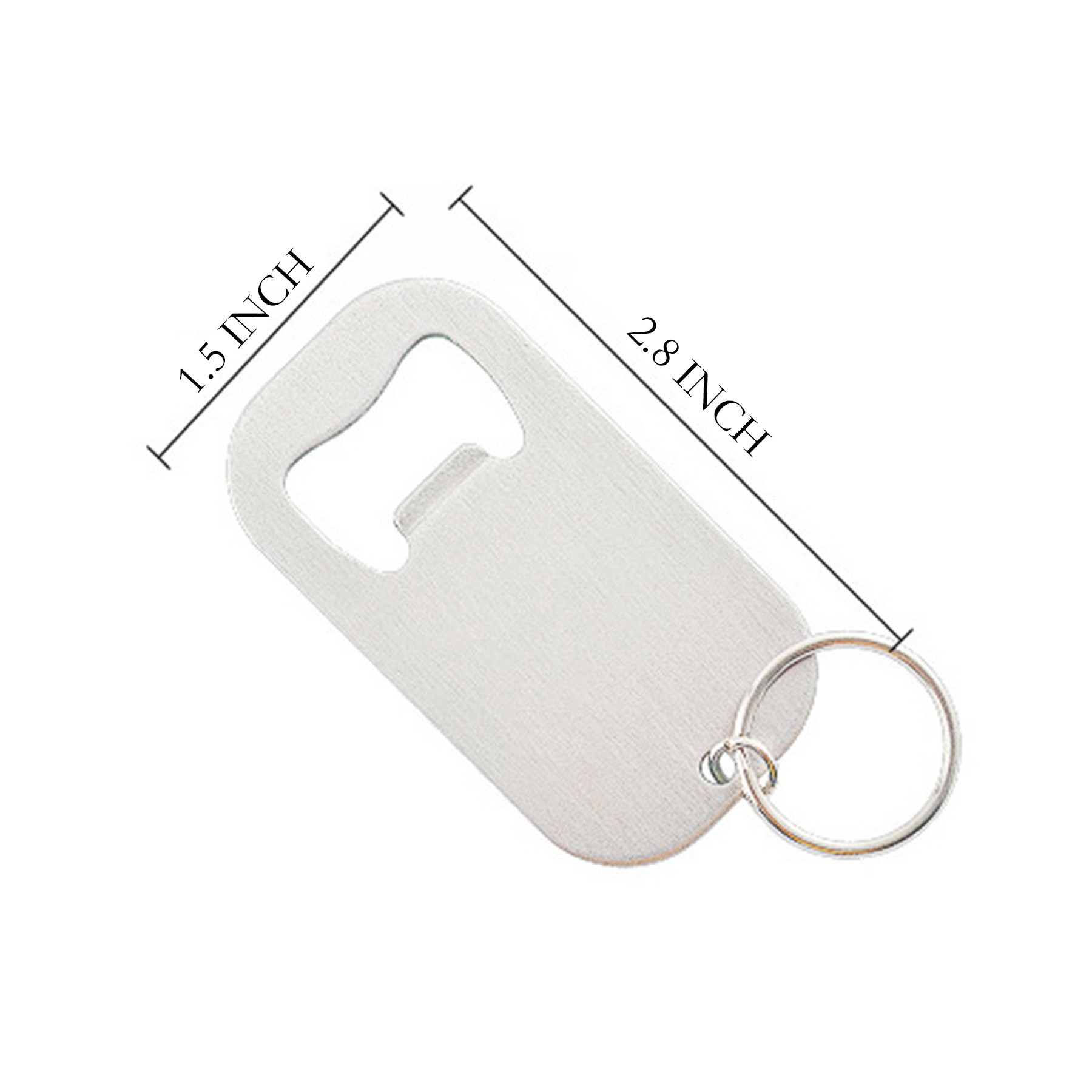 Stainless Steel Flat Beer Bottle Opener Keychain 5