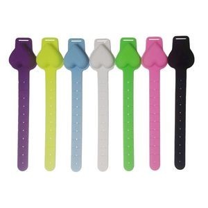 Adjustable Silicone Heart Shaped Sanitizer Bracelet Dispenser 8