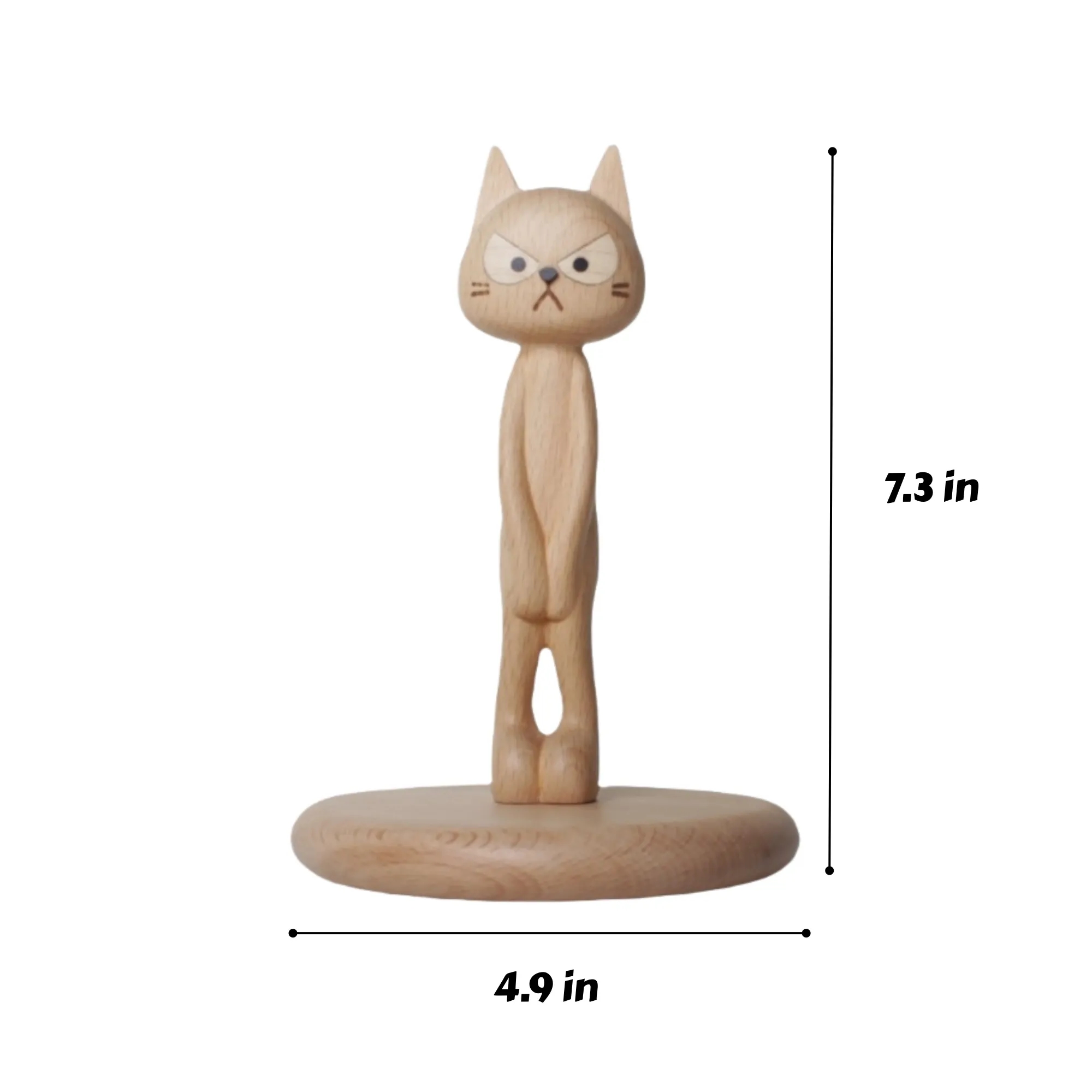 Wooden Cat Tissue Holder Standing 4